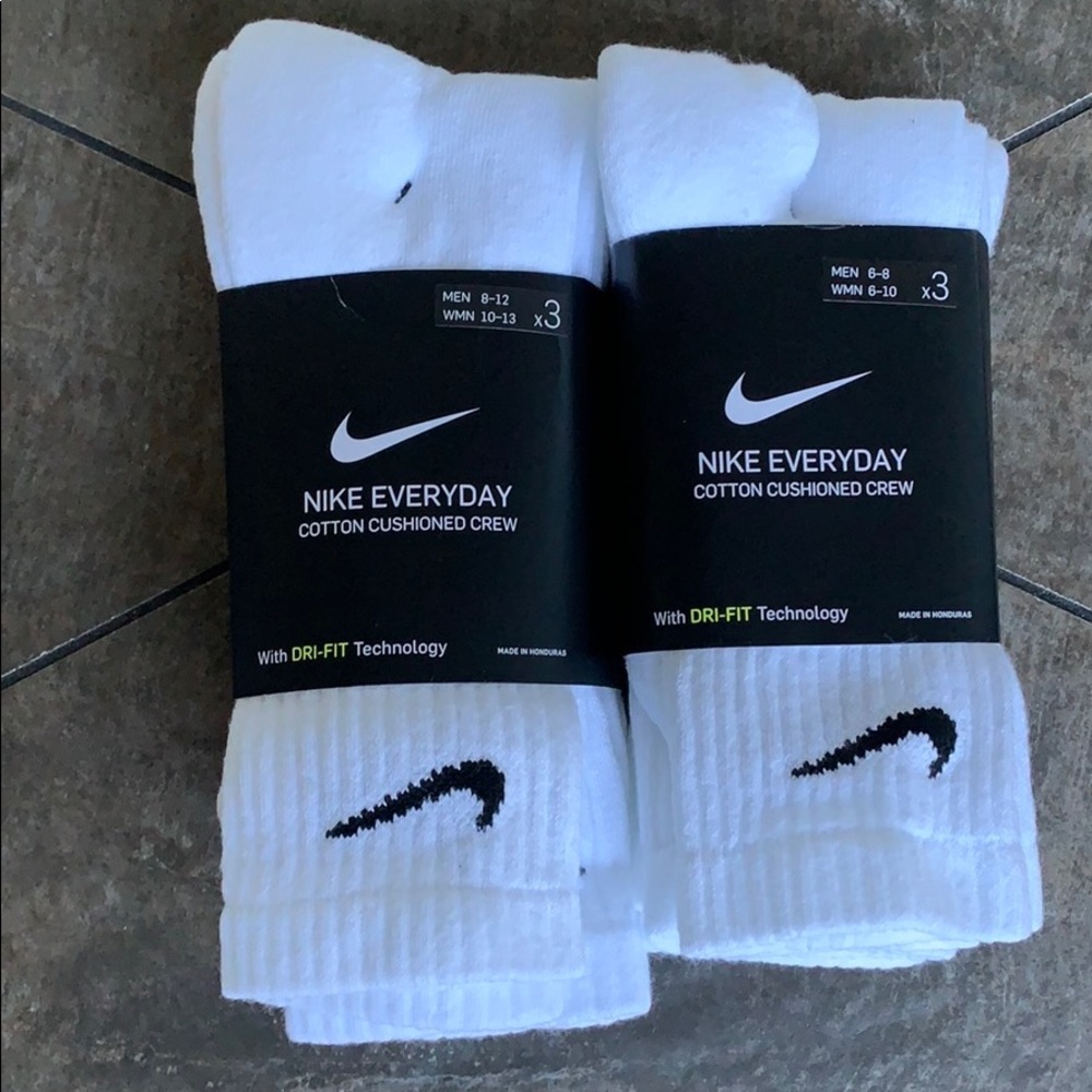 NIKE EVERYDAY COTTON CUSHIONED CREW men’s 3 pairs socks set - Picture 14 of 16